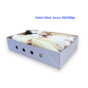 Pakiet Szczury mrożone  350/400g - 20 sztuk 